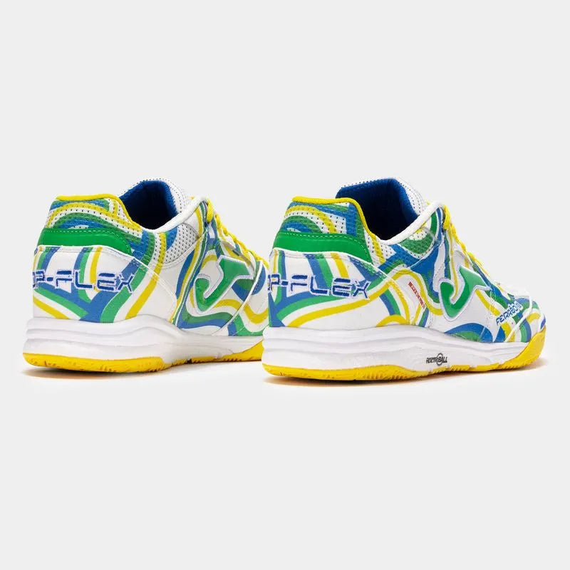 Chuteira de Futsal Joma Top Flex Rebound Ferrão II - Branco e Amarelo - Image 4