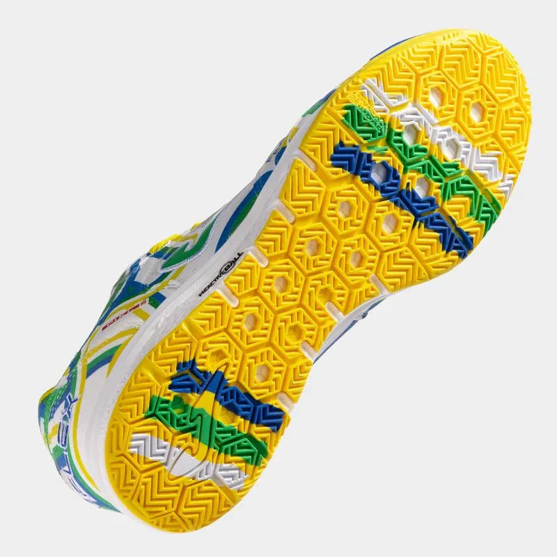 Chuteira de Futsal Joma Top Flex Rebound Ferrão II - Branco e Amarelo - Image 6