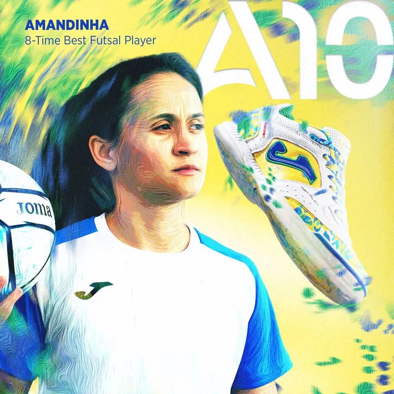 Chuteira de Futsal Joma Top Flex Amandinha - Branco e Amarelo - Image 2