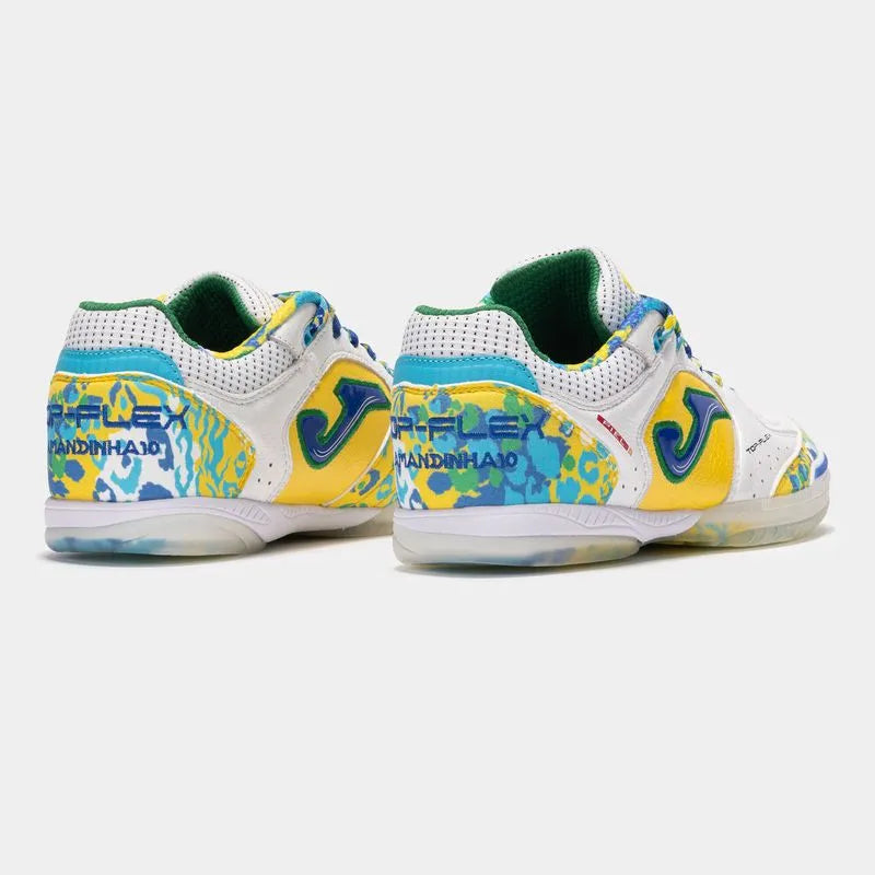Chuteira de Futsal Joma Top Flex Amandinha - Branco e Amarelo - Image 5