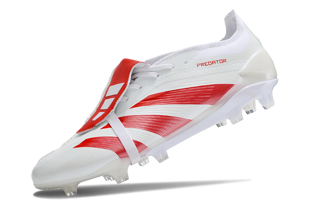 Adidas Predator Elite Tongue FG - Branco Vermelho - Image 6