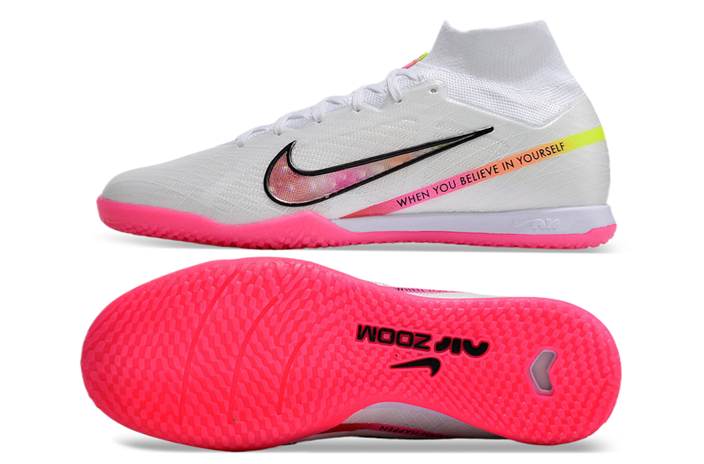 Nike Air Zoom Mercurial Superfly 9 Elite Futsal - Branco Rosa - Image 3