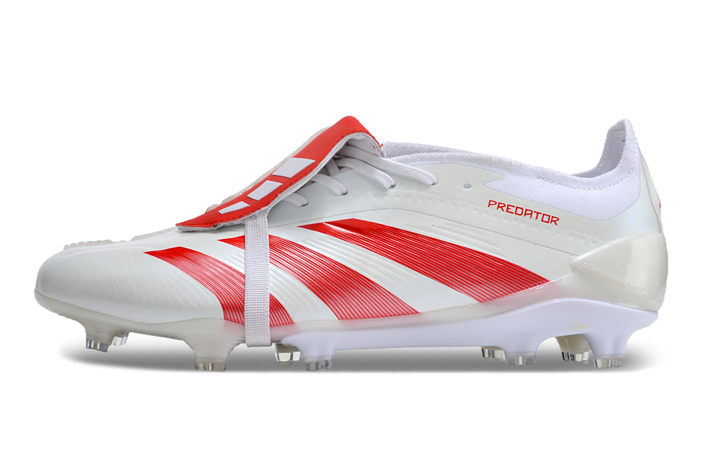 Adidas Predator Elite Tongue FG - Branco Vermelho - Image 4