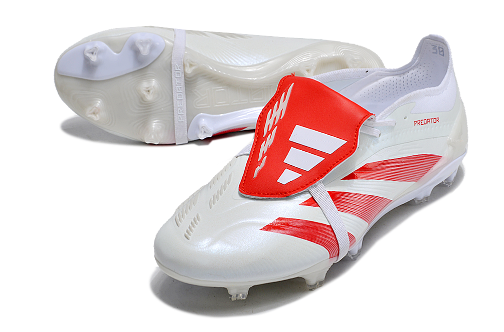 Adidas Predator Elite Tongue FG - Branco Vermelho - Image 3
