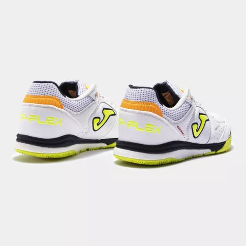 Chuteira De Futsal Joma Top Flex Rebound - Branco E Amarelo - Image 4