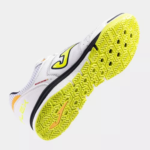 Chuteira De Futsal Joma Top Flex Rebound - Branco E Amarelo - Image 2
