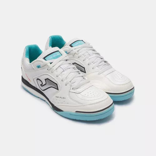 Chuteira De Futsal Joma Top Flex Rebound - Branco E Azul - Image 2