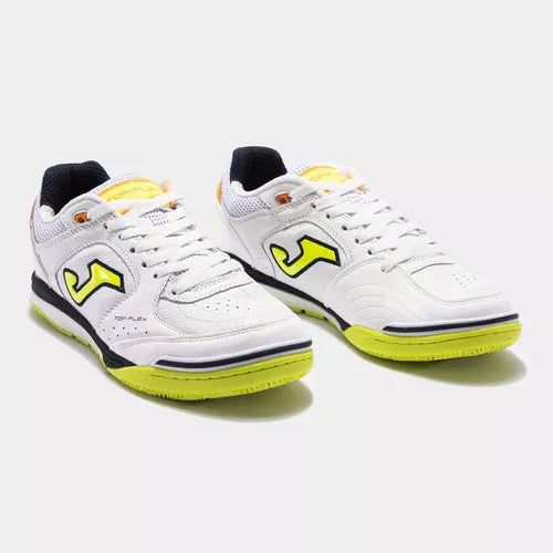 Chuteira De Futsal Joma Top Flex Rebound - Branco E Amarelo - Image 5