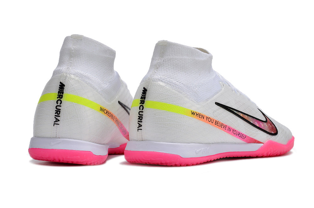 Nike Air Zoom Mercurial Superfly 9 Elite Futsal - Branco Rosa - Image 7